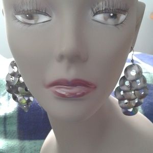 NWT.  Silver circles dangling earrings
